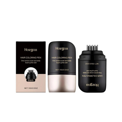 Instant hair dyeing and makeup pen in black and brown colours showing 5.53 cm width and 9.75 cm height