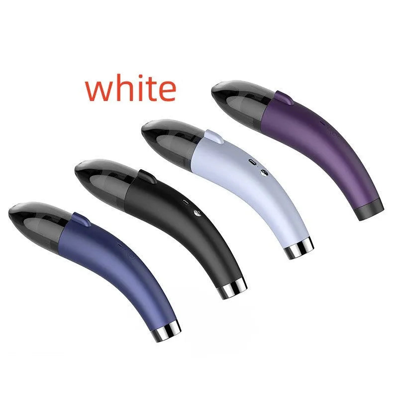 Handheld wireless car vacuum cleaner in black with USB charging cable