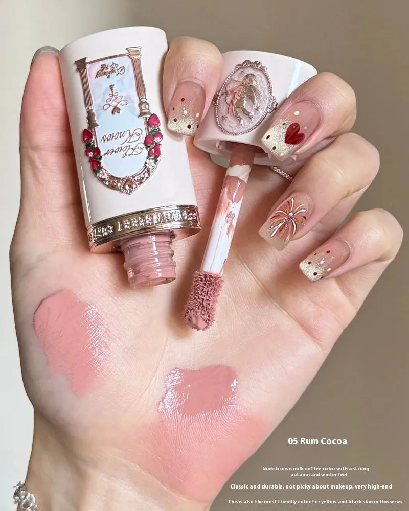 Strawberry Cupid Series Liquid Blush container showing six shade options from 01 to 06