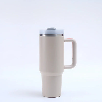 304 stainless steel vacuum cup with double-wall insulation showing 40oz capacity and 26cm height dimensions
