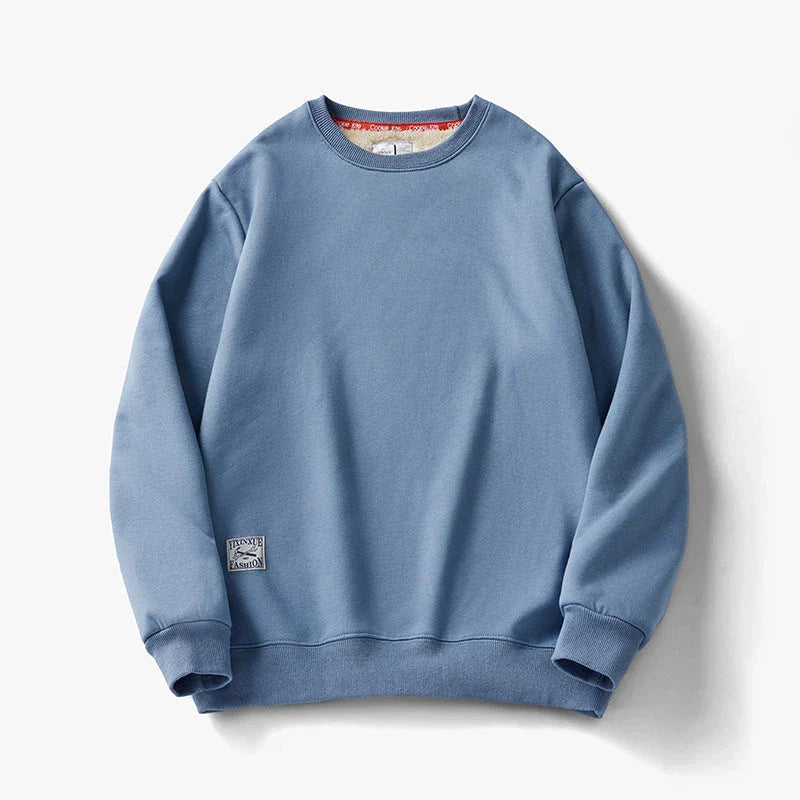 Cozy fleece pullover sweatshirt for men in a variety of classic colors