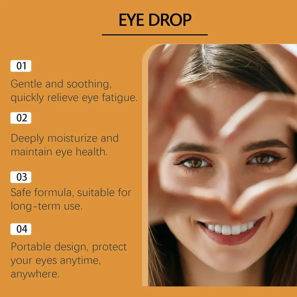 15ml bottle of honey-based eye drops for fatigue relief with precision applicator tip