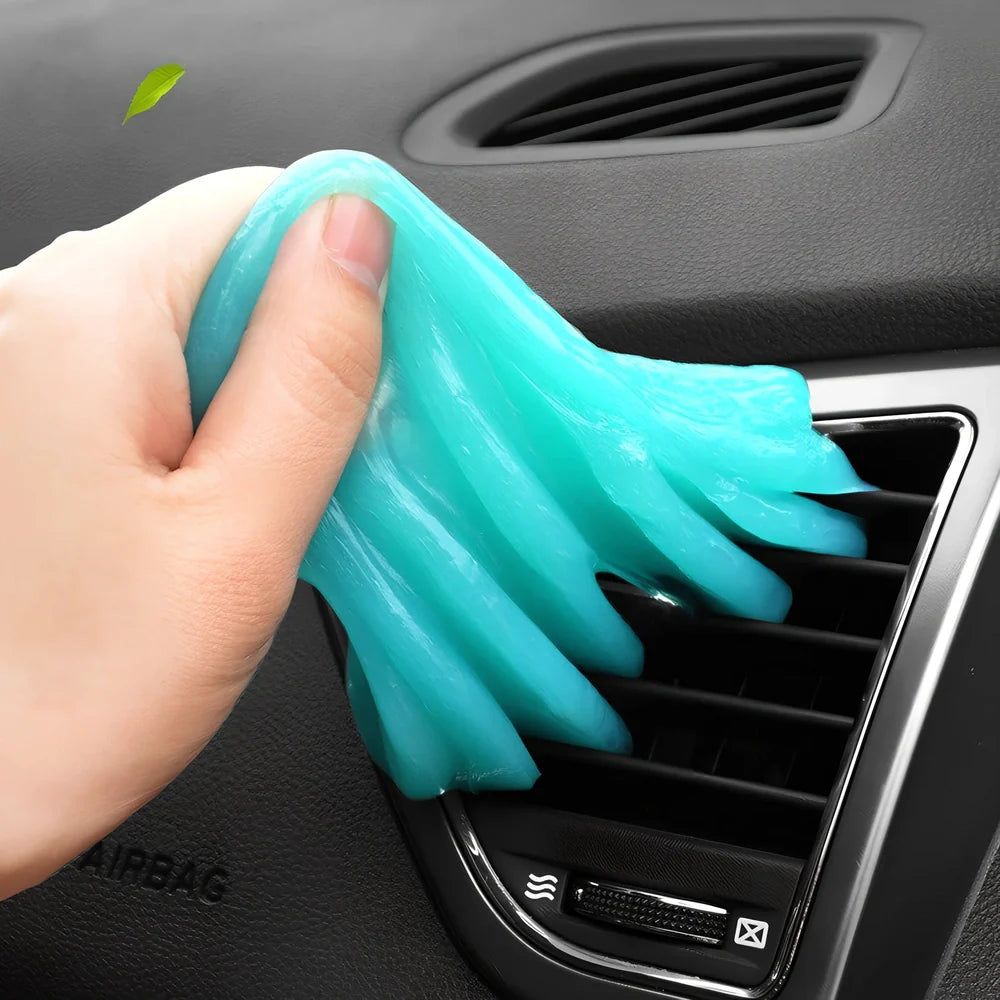 70g bagged and 160g canned soft gel car cleaning tool removing dust from air vents, crystal mud for gaps