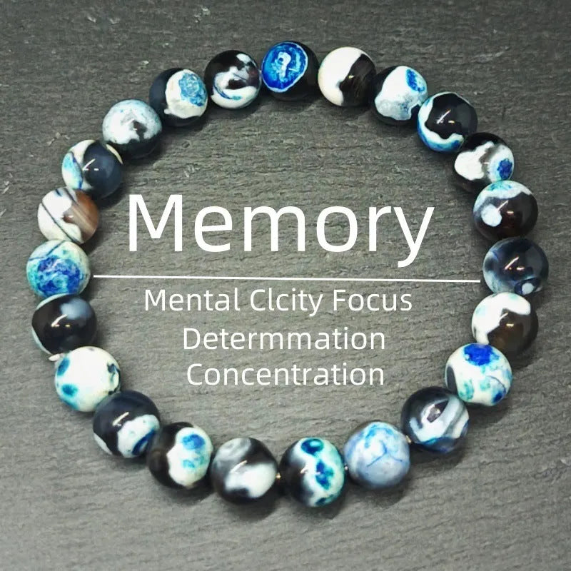 8mm natural agate bohemian ladies bracelet in four colour options