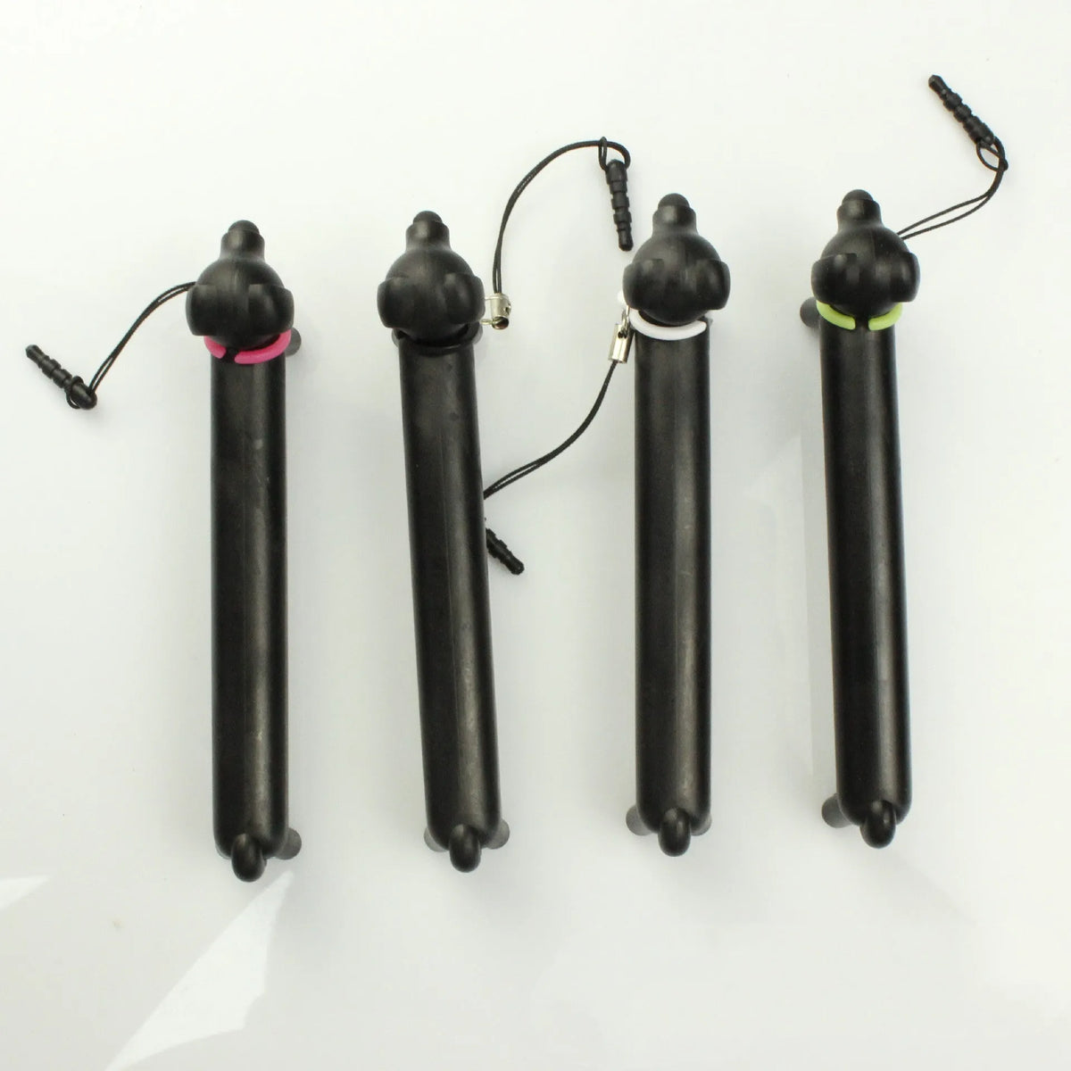 Black dog-shaped touch screen stylus with conductive body and phone stand function