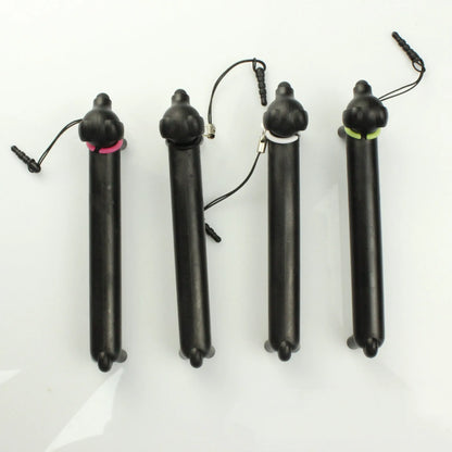 Black dog-shaped touch screen stylus with conductive body and phone stand function