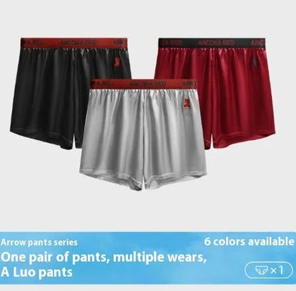Solid colour men's boxer briefs on a mid-waist, showing elasticated band and knitted polyester fabric.