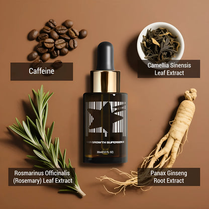 Lightning Star Men's Dense Hair Treatment Oil 30ml white hair essence in dropper bottle