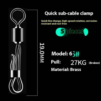 Brass quick change sub line clamp with quick release mechanism for fast wire changes