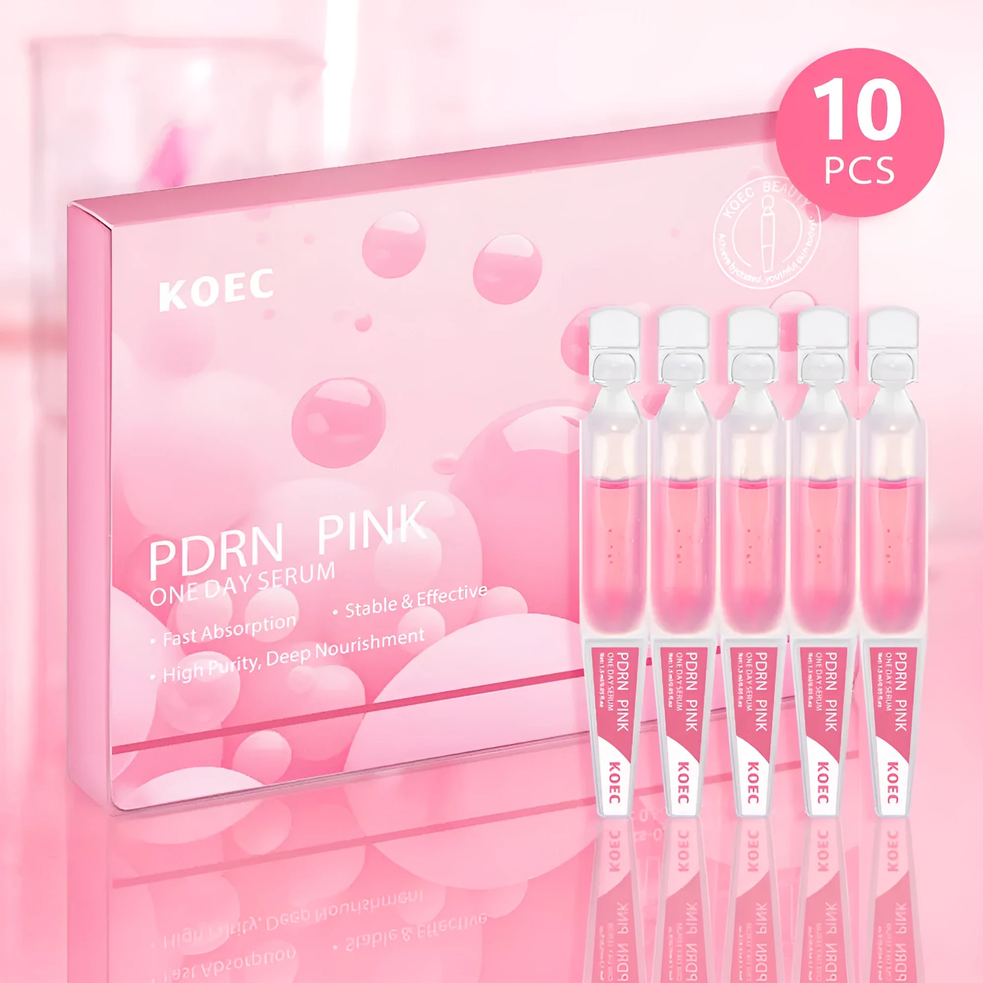 KOEC powder polypeptide moisturising face mask 10 pack with latex sheets