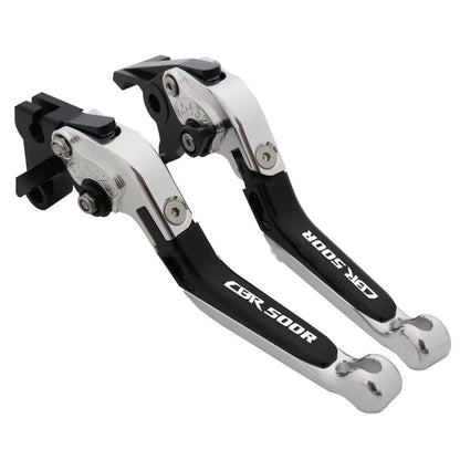 CNC foldable telescopic brake clutch horn levers for Honda CBR500R 2013 onwards, T6061 alloy, anodised, pair