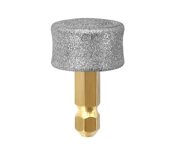 Dark blue pet nail grinder with LED light, 6-speed rotary knob, and USB charging port