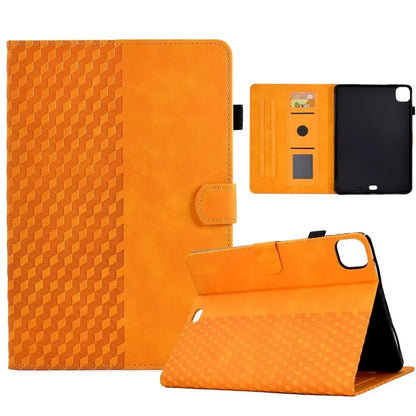 Diamond frosted leather tablet case with card holder for iPad Pro 11, shown in green