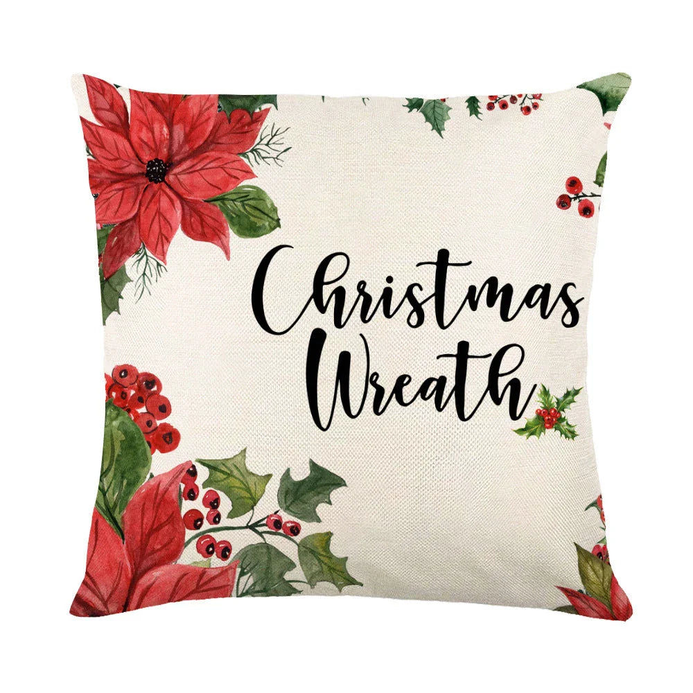 Cozy snowflake throw pillow covers with vibrant holiday designs in multiple color options