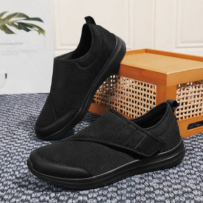 Outdoor walking shoes with mesh upper and velcro closure in multiple colours