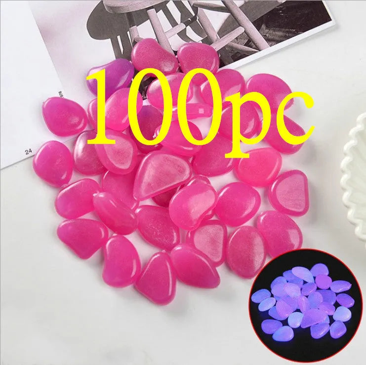 Qiming fluorescent luminous stones in mixed colours for aquarium and garden decoration