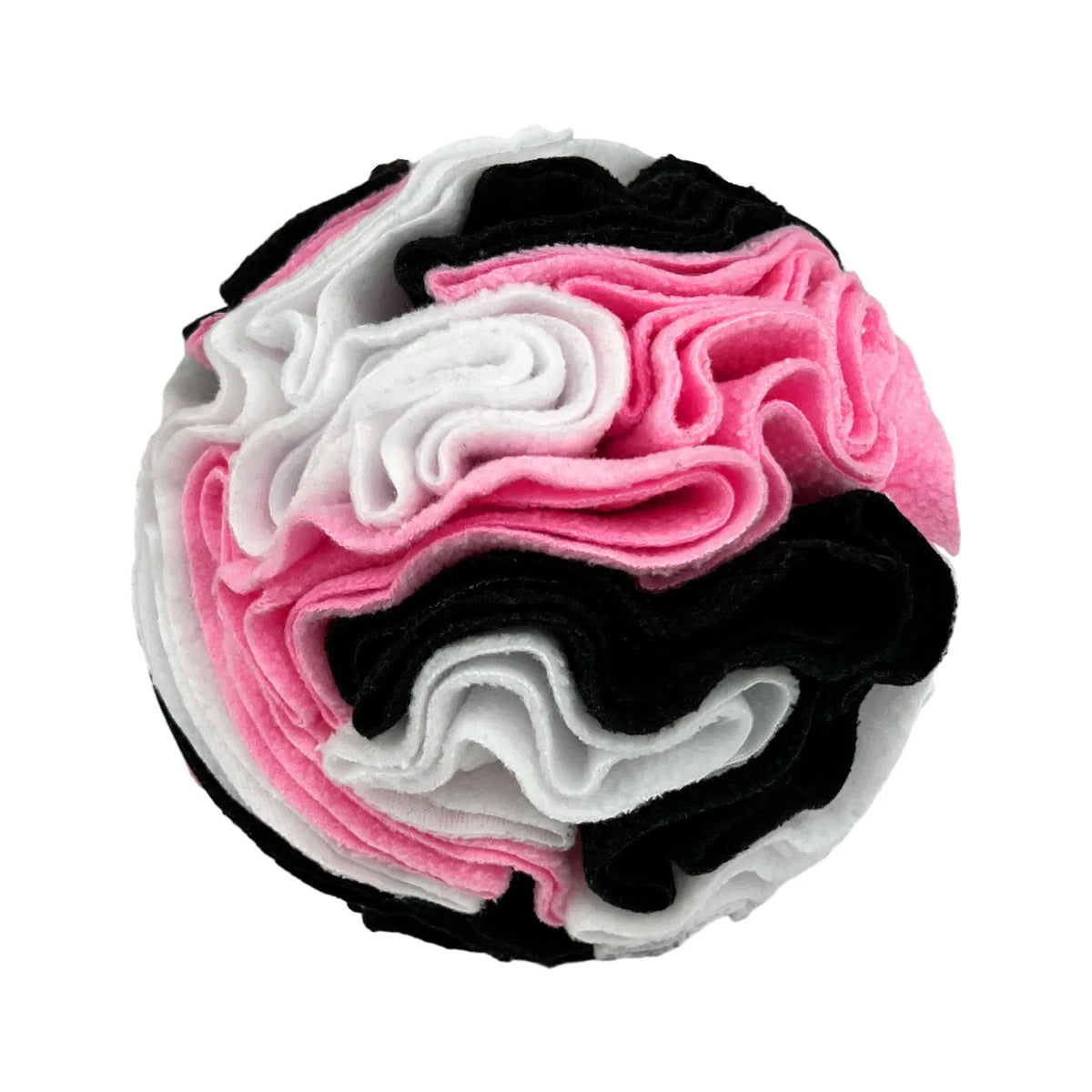 Polar fleece pet sniffing toy ball in 8cm to 20cm sizes for molar chewing and training