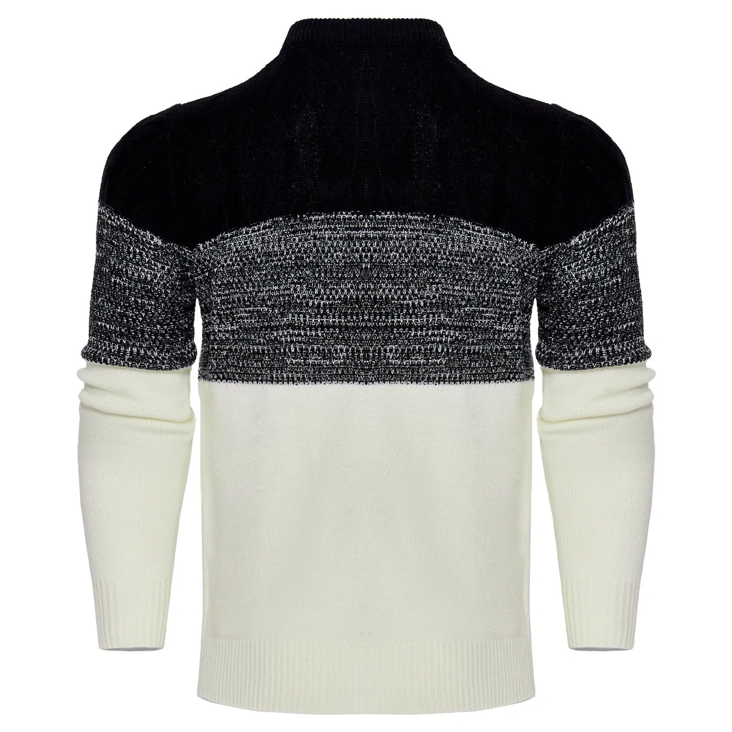 Men's Casual Cable Knit Colour Block Sweater in various colours for stylish comfort