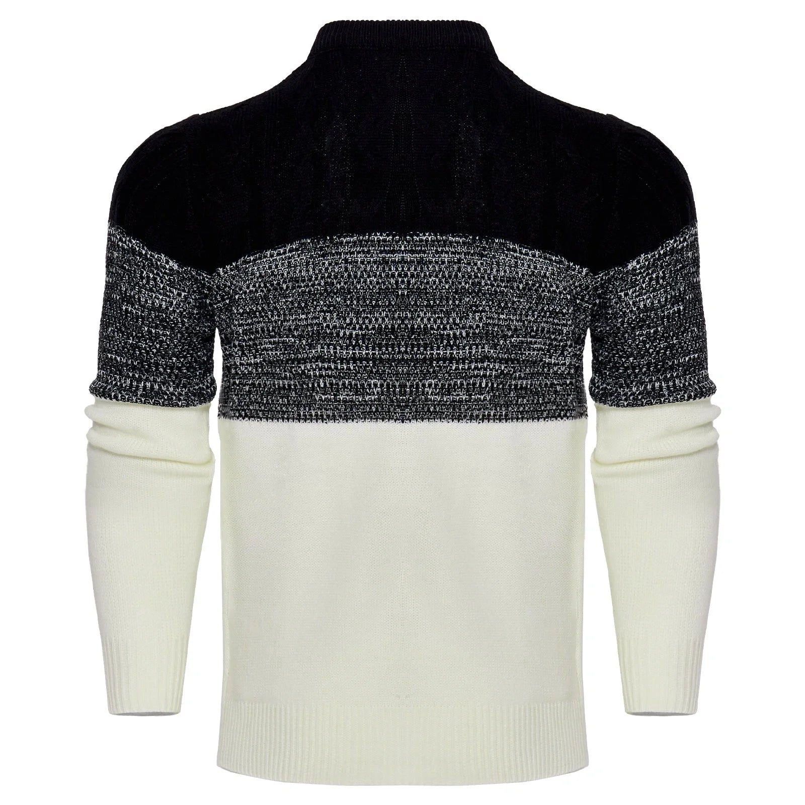 Men's Casual Cable Knit Colour Block Sweater in various colours for stylish comfort