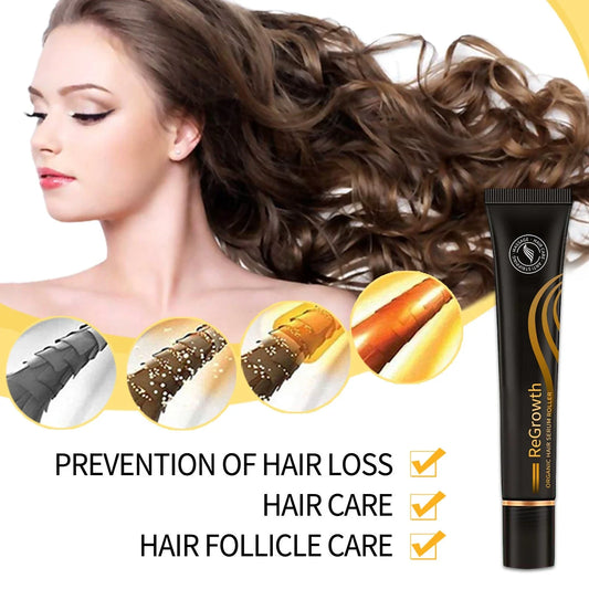 Nourishing Hair Growth Serum with Massage Roller - Revitalize Scalp, Reduce Hair Loss, Promote Healthy Hair Growth