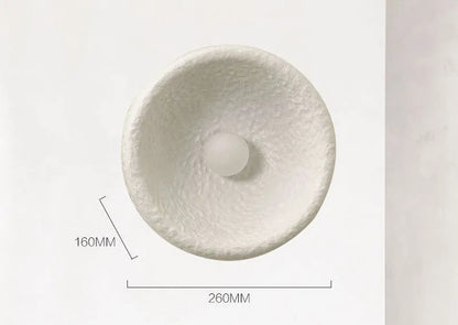 Japanese modern wall lamp with resin shade in three diameter sizes