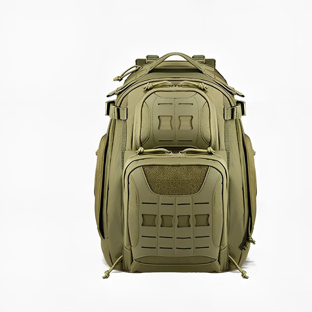 45L camouflage tactical backpack with multiple compartments for mountain climbing gear