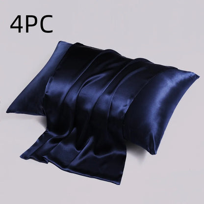 Silk pillowcase with zip closure showing double-sided texture in modern simplicity style