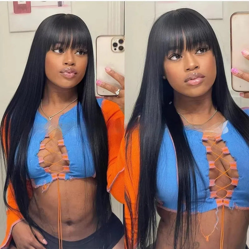 Women's natural colour human hair wig full lace full mechanism headgear with multiple length options from 8 to 32 inches in 150 density or 180 density for realistic hairline coverage and daily styling