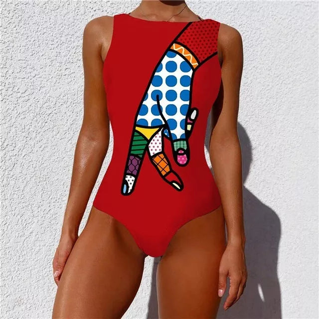 Women's monokini swimwear with steel support in various sizes