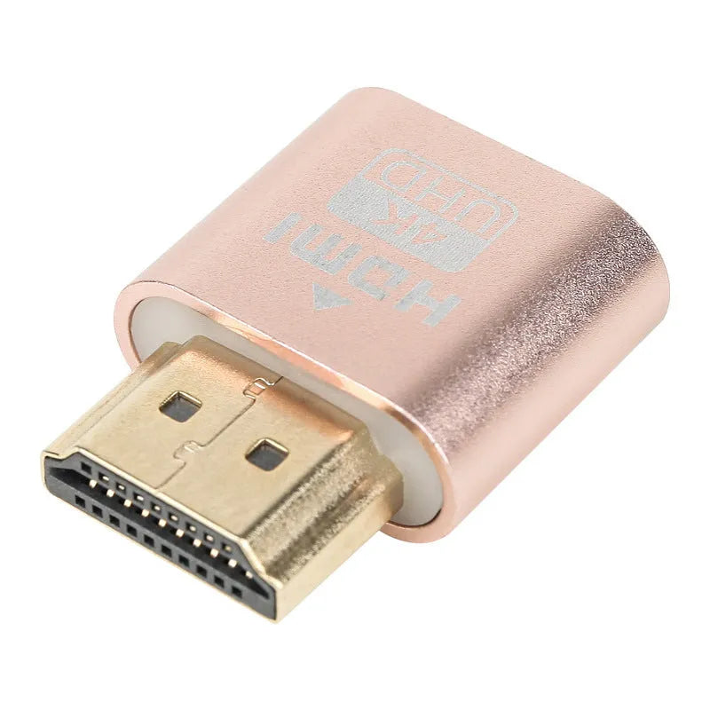 26.5mm HDMI virtual display dongle for graphics card with gold silver black rose gold interface options