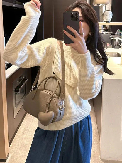 2024 Women's Luxury Designer Heart Crossbody Bag in genuine leather