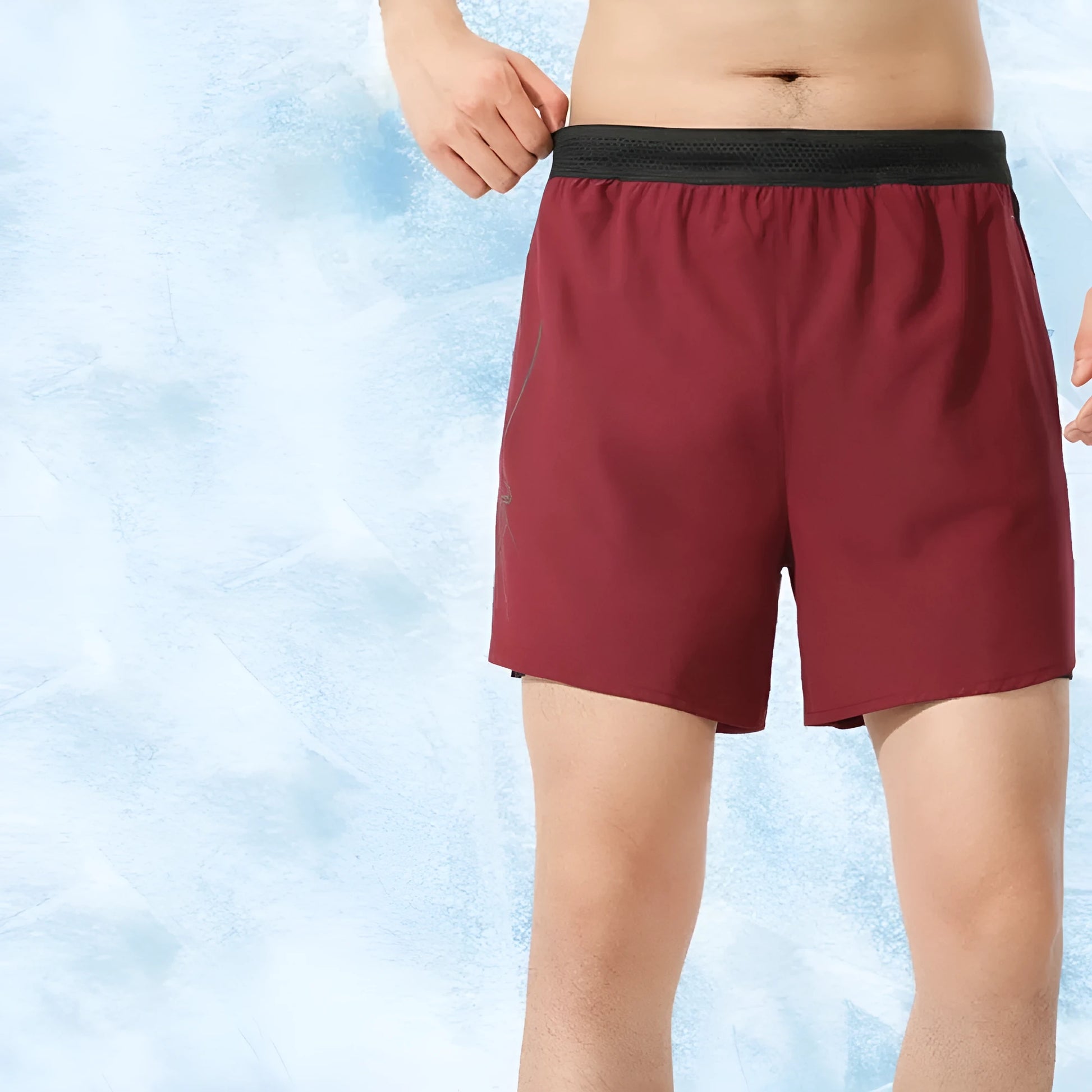 Men's solid-colour polyester basketball shorts with a low-rise waistband, shown in a selection of available colours.