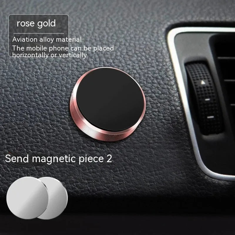 Zinc alloy dot magnetic car phone holder mounted on a car air vent.