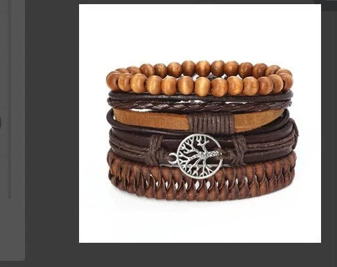 Men's vintage braided leather bracelet, a stylish and durable accessory for any occasion.
