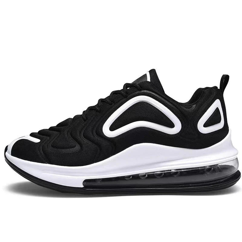 Stylish cushioned sneakers for men, featuring breathable mesh uppers, cushioned soles, and lace-up closure for a secure fit.