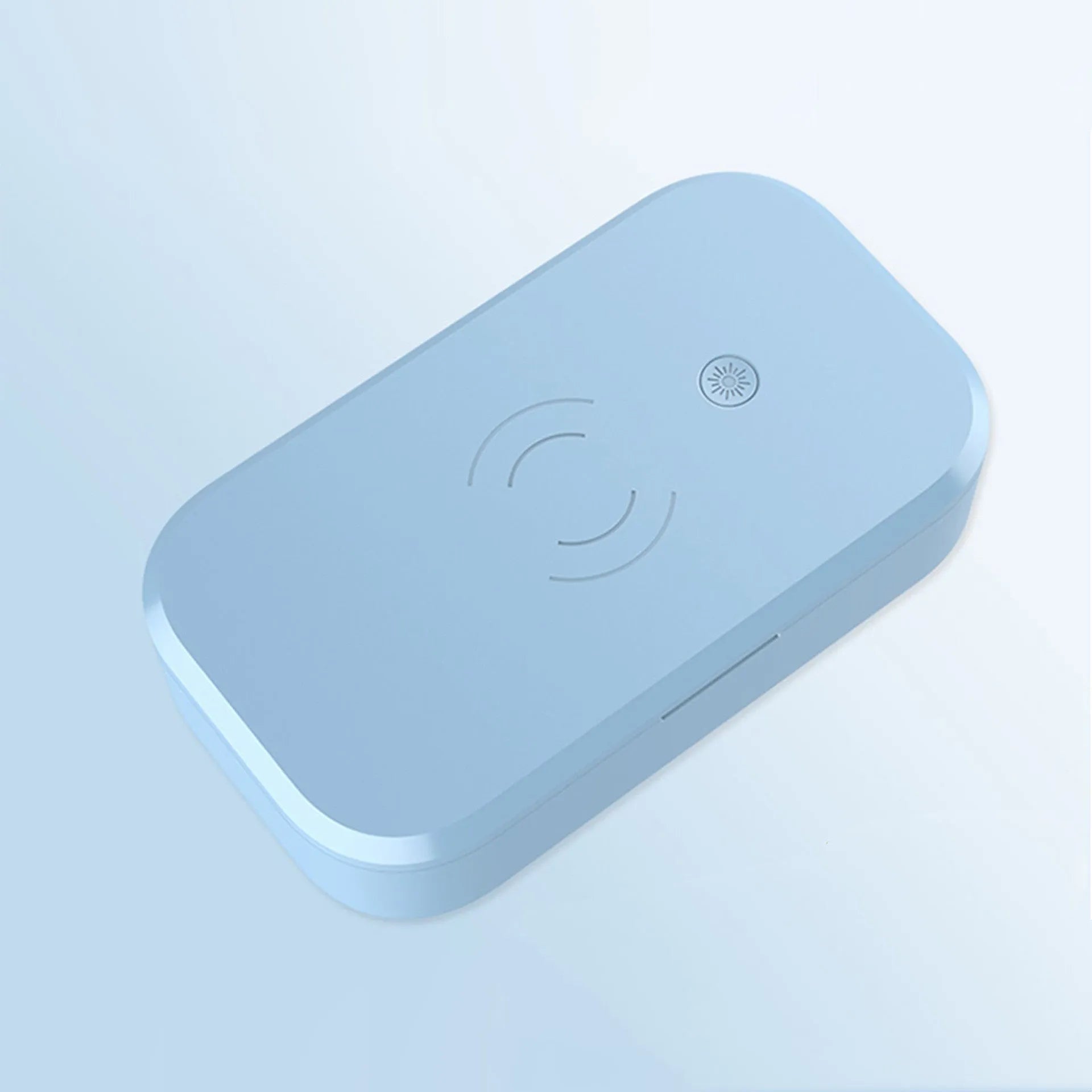 White ultraviolet disinfection box with wireless charging for nail tools and mobile phones, 380g weight, USB powered