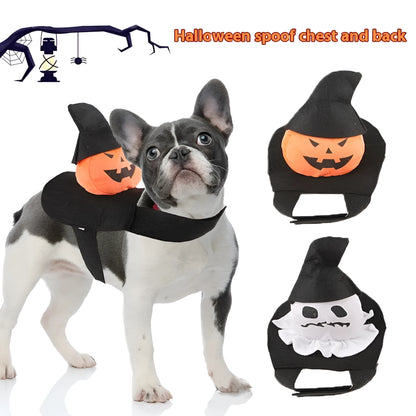 Halloween dog costume in ghost or pumpkin ghost design with PP cotton material