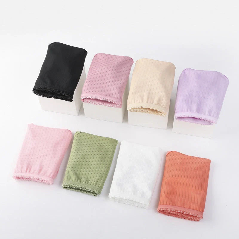 Ladies' high waist tummy control panties in milk silk for a smooth, comfortable fit