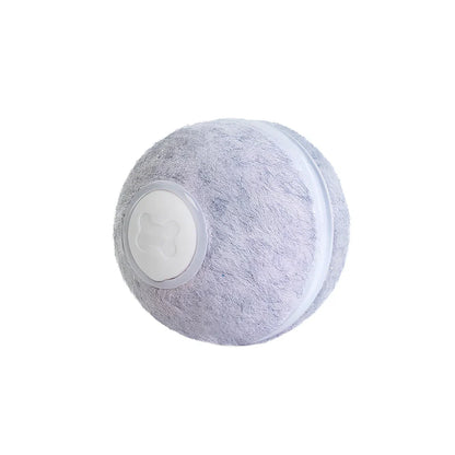 Interactive silicone cat ball with USB charger for indoor feline play and exercise