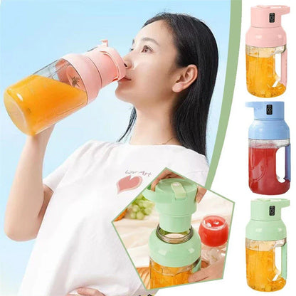USB rechargeable portable blender with large 50-ounce capacity, powerful 80-watt motor, and precision steel blades for blending fresh juices and smoothies on the go.