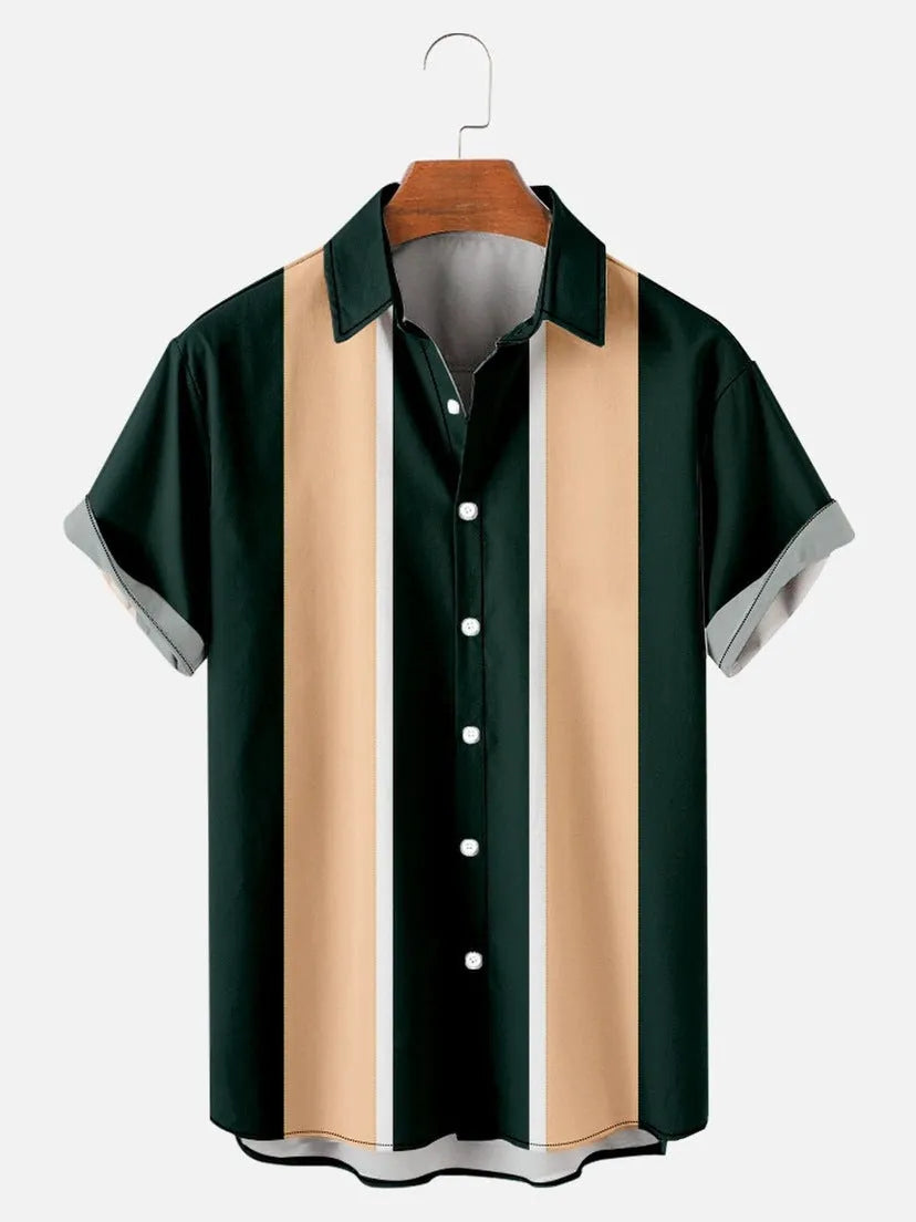 Men's slim fit short sleeve shirt with 3D floral pattern in multiple colour options