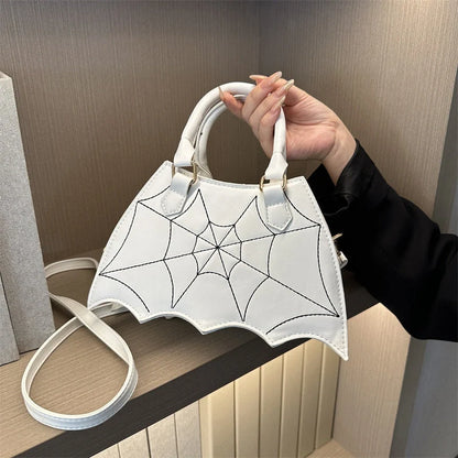 Stylish spider web design shoulder bag in various colours for Halloween fashion