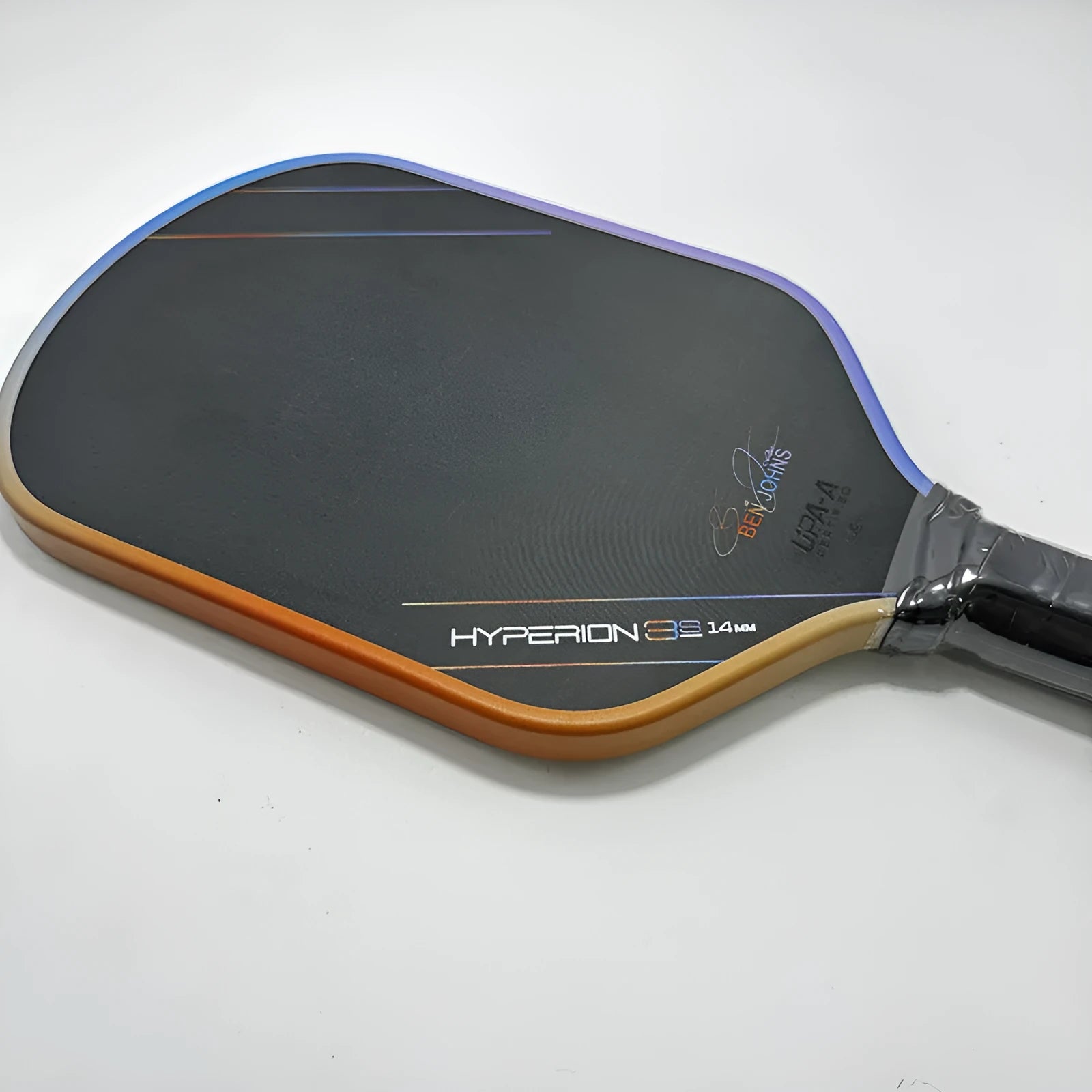 Aurora Multicolor Hyperion 3s pickleball racket with carbon fibre frame and honeycomb core construction