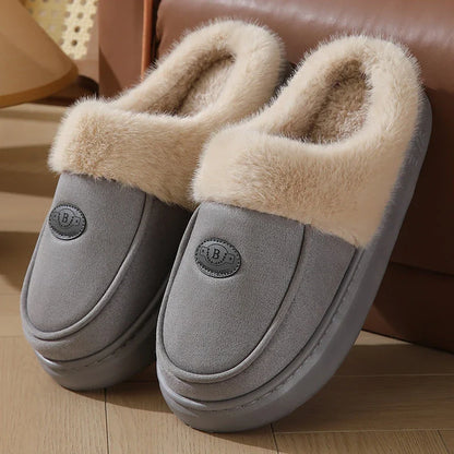 Cozy and warm men's winter slippers made with premium suede and plush lining for maximum comfort and style