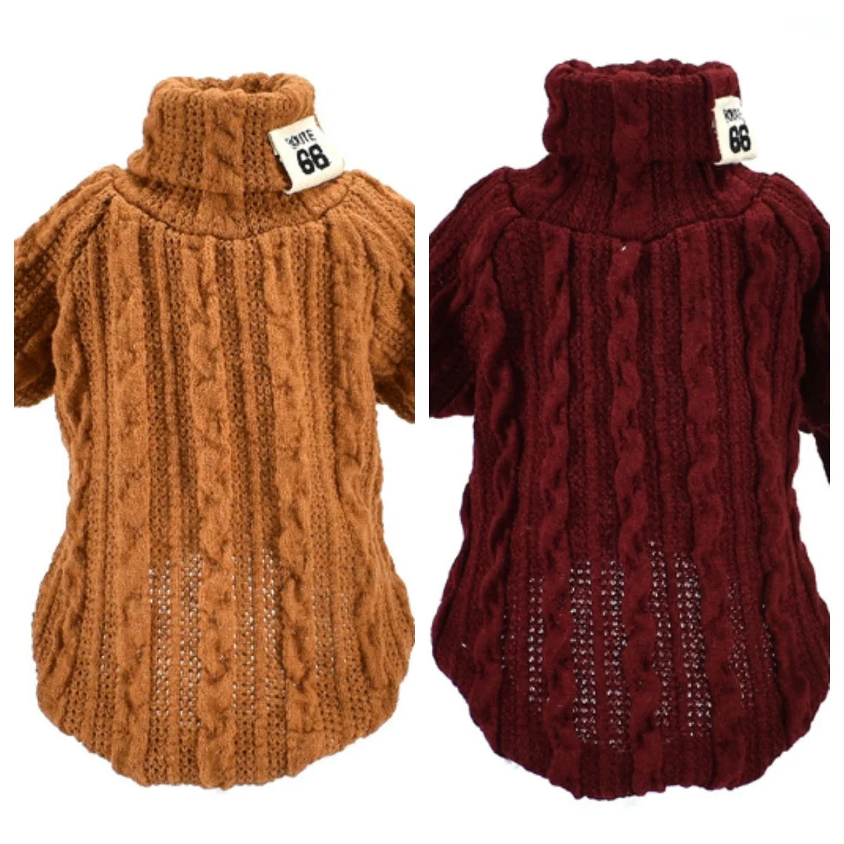Cosy dog turtleneck sweater in various colours and sizes for small to medium pups