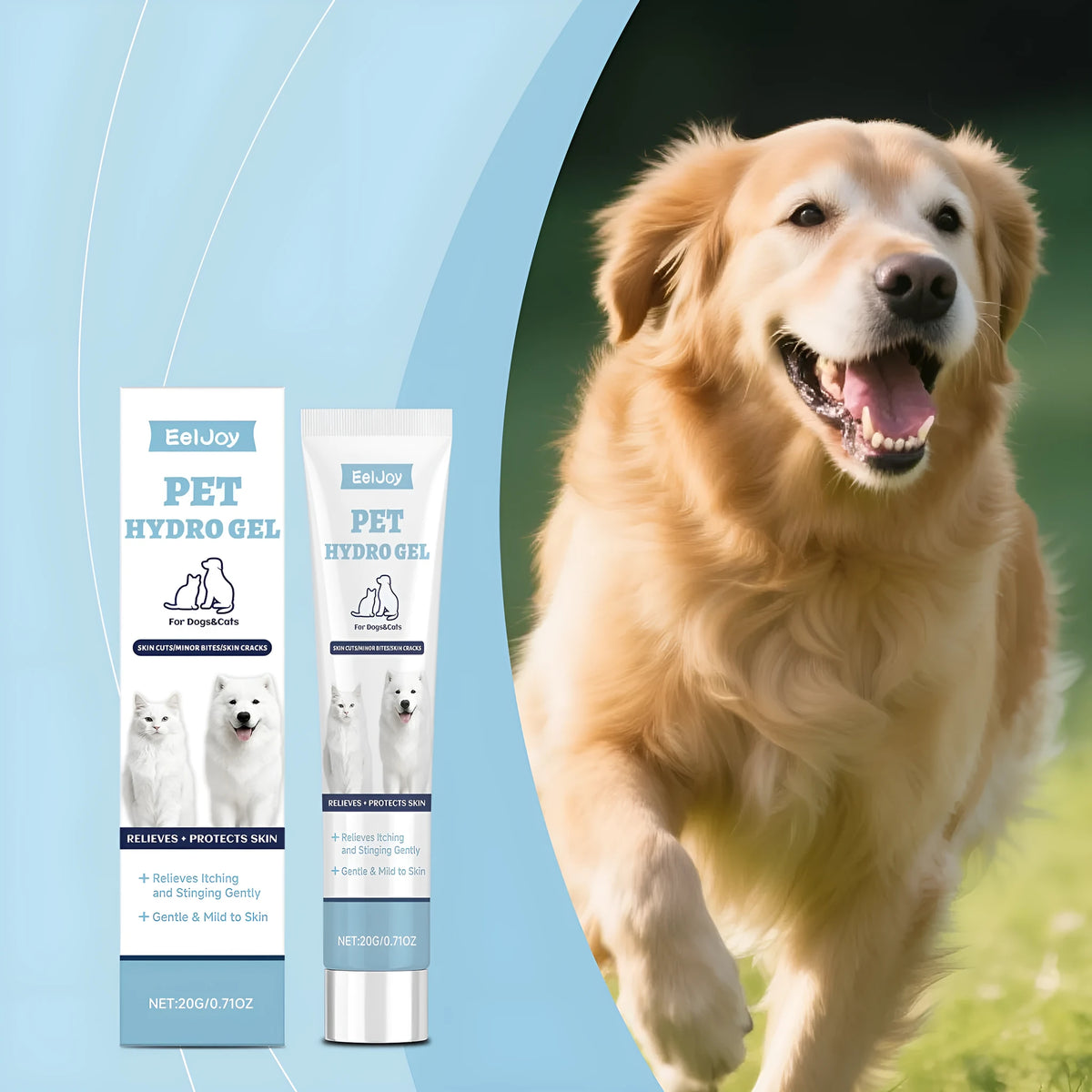 20g Pet Hydro Gel tube for dogs and cats with allantoin and panthenol soothing skin care