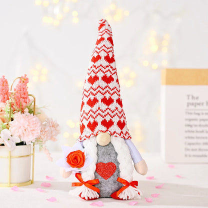 Soft, plush Cupid gnome figures in various styles for Valentine's Day, Christmas, and year-round home decor