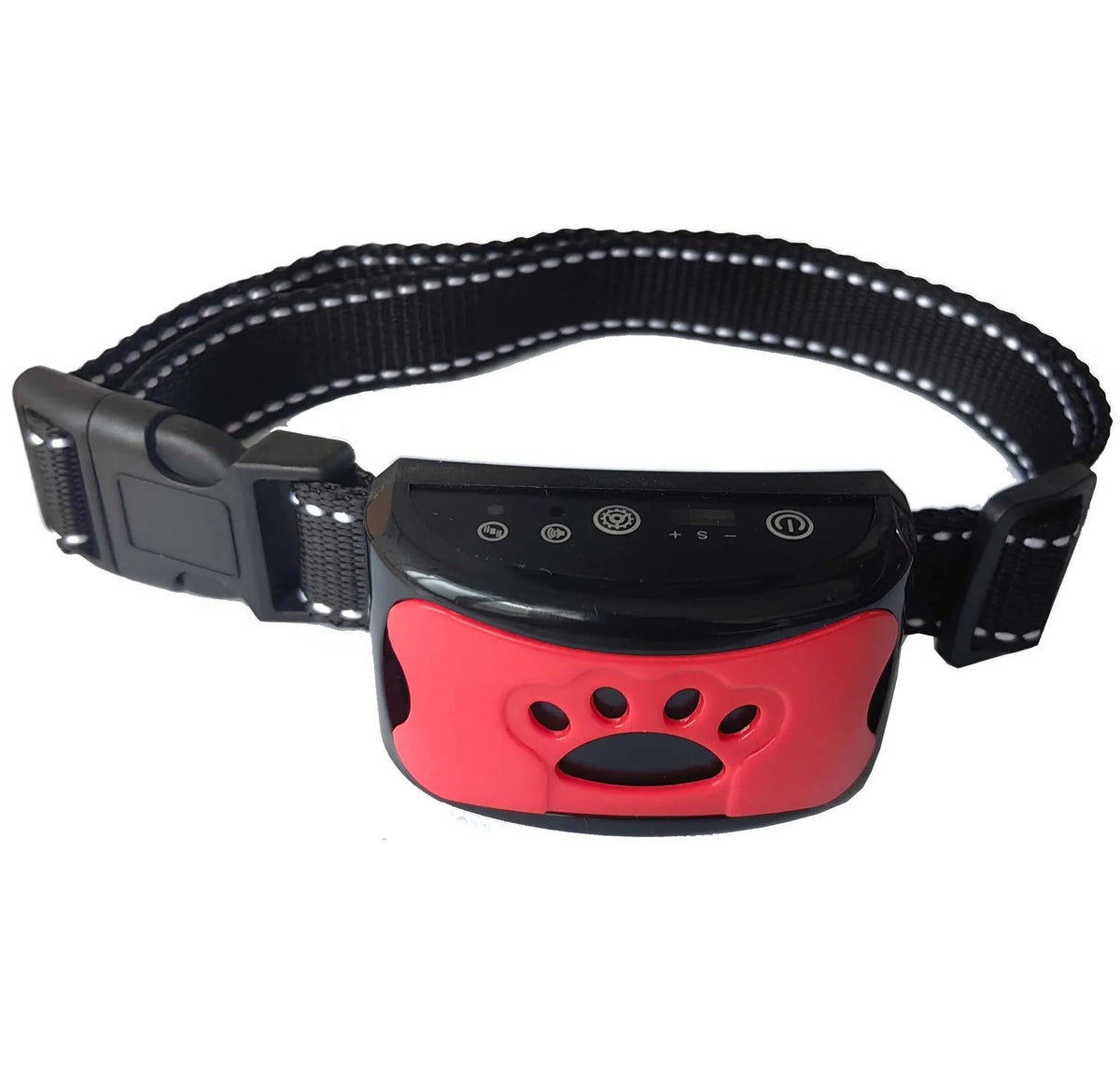 Anti-barking dog collar in blue or red, ABS plastic, adjustable 17-55cm for dogs 3.5-50kg