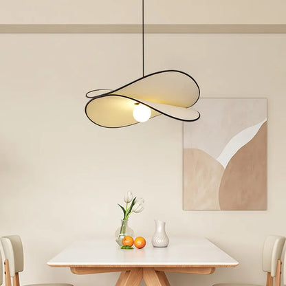 French artistic fabric potato chip chandelier pendant light for bedroom ceiling