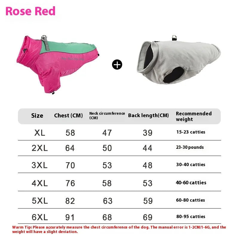 Polar fleece liner dog jacket with separate inner liner in multiple colour options for cats and dogs